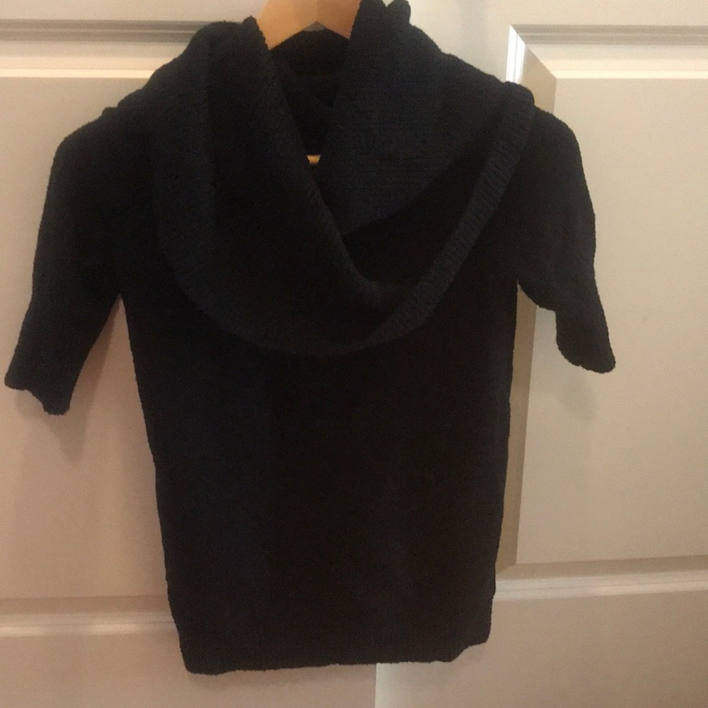 The Loft black cowl neck shirt sleeve sweater.